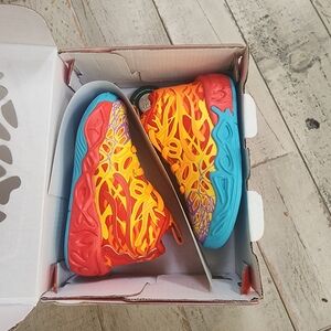 Puma La Melo Ball Mb.04 BRAND NEW SIZE 4C Red and Orange Glow